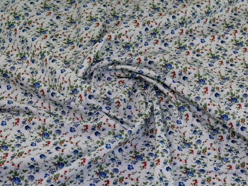 Deadstock 100% Cotton Poplin Fabric Blue