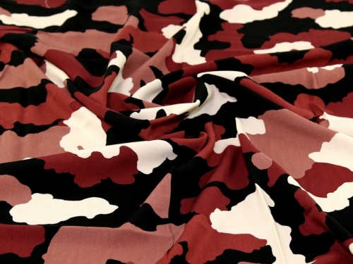 Deadstock Viscose Challis Fabric Claret
