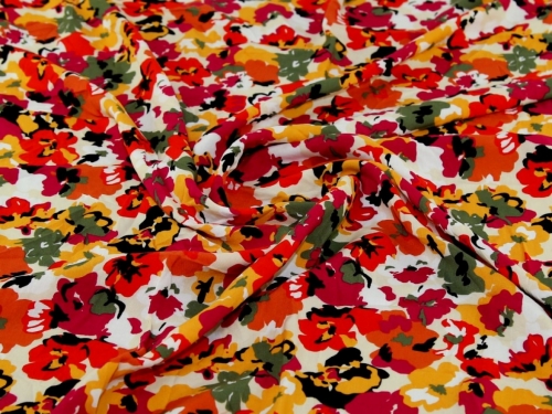 Deadstock Viscose Challis Fabric Pink