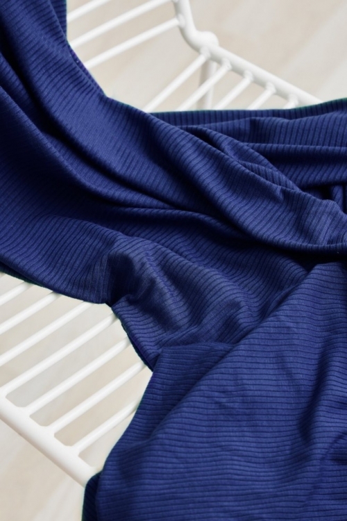 Meet MILK Derby Tencel Modal Rib Stretch Knit Fabric Lapis