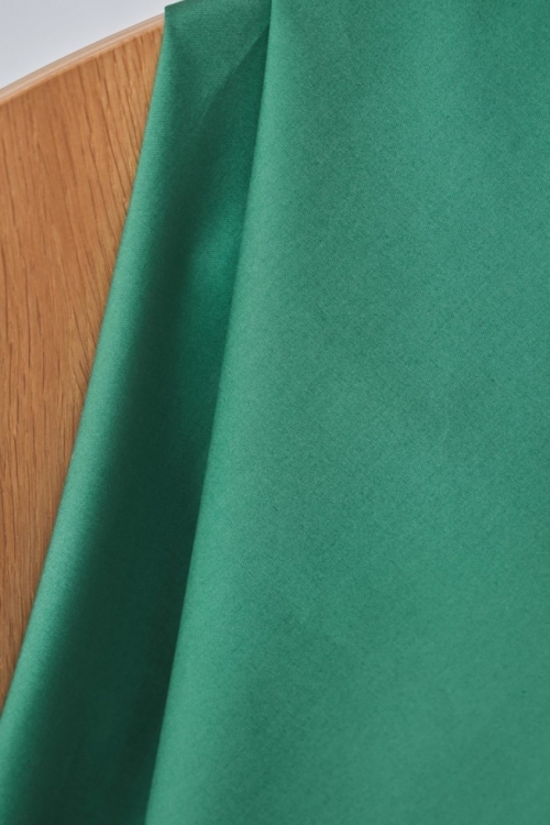 Mind The MAKER Organic Trench Stretch Woven Cotton Poplin Fabric Chalky Green