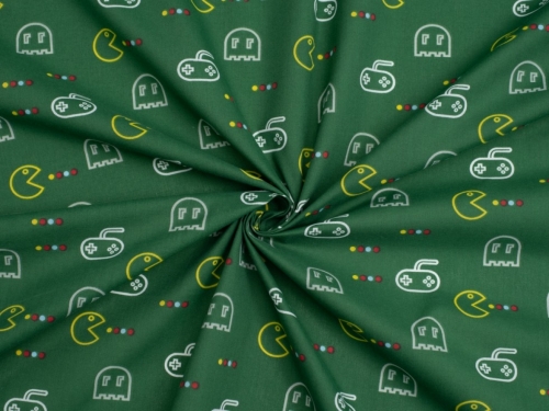 Printed Polycotton Fabric Green