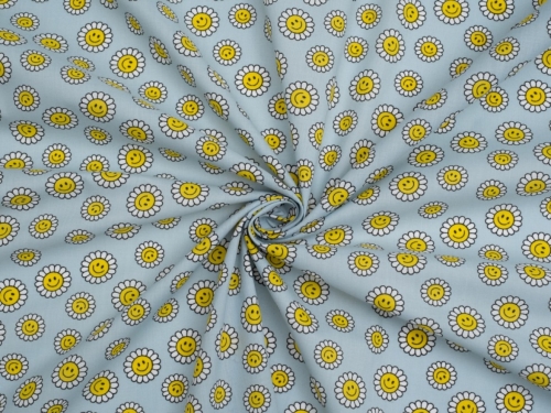 Printed Polycotton Fabric Sky