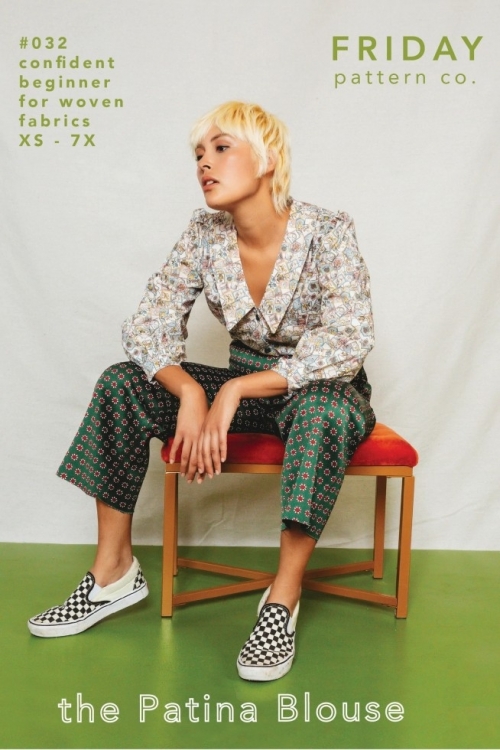 Friday Pattern Company Paper Sewing Pattern Patina Blouse