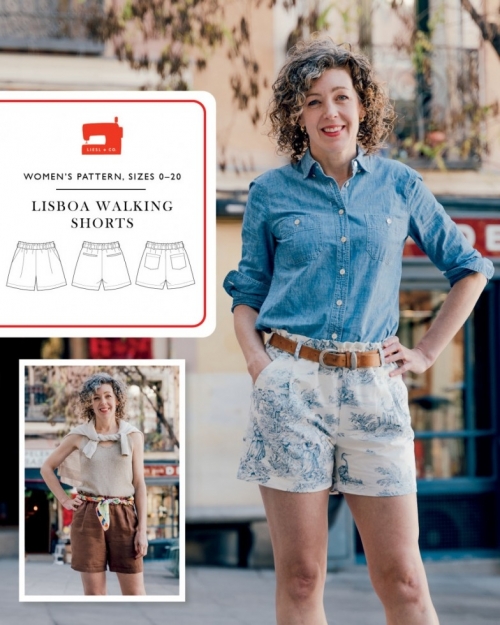Liesl + Co Paper Sewing Pattern Lisboa Walking Shorts