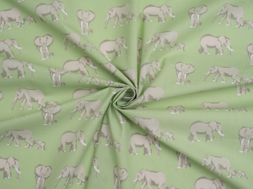 Printed Polycotton Fabric Green