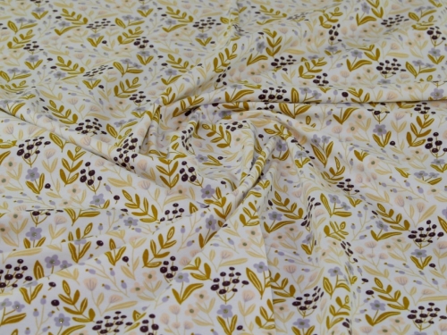 John Louden Glitter Cotton Jersey Stretch Knit Fabric White