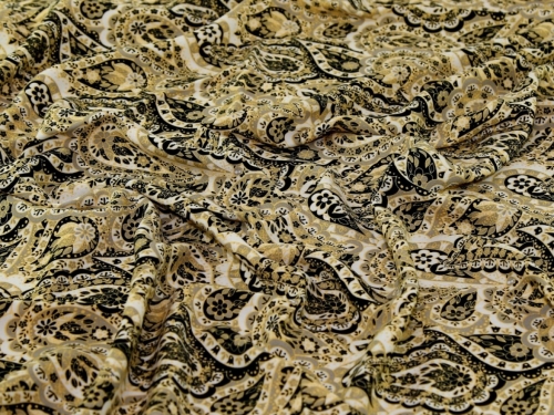Deadstock Viscose Challis Fabric Gold