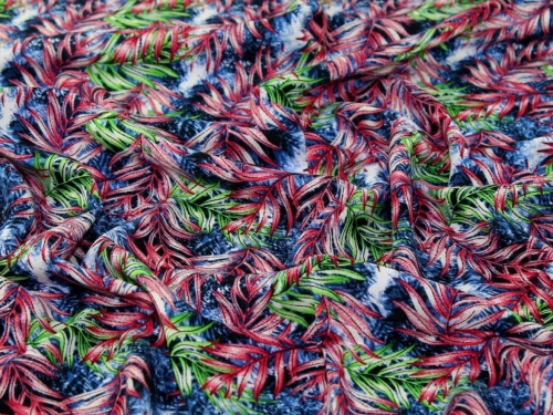 Deadstock Viscose Challis Fabric Cerise