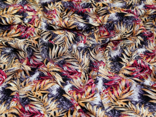 Deadstock Viscose Challis Fabric Orchid