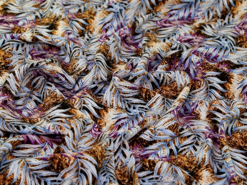 Deadstock Viscose Challis Fabric Sky