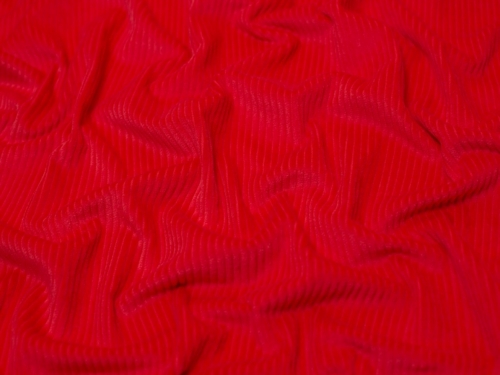 Minerva Core Range 5 Wale Cotton Jumbo Cord Fabric Red