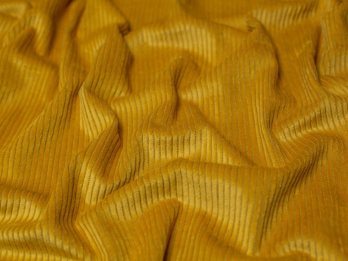 Minerva Core Range 5 Wale Cotton Jumbo Cord Fabric Ochre
