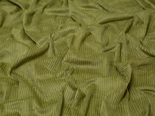 Minerva Core Range 5 Wale Cotton Jumbo Cord Fabric Bright Green