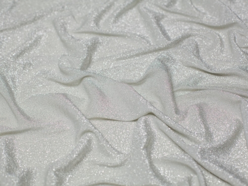 Minerva Core Range Lurex Sparkle Metallic Stretch Knit Fabric Silver