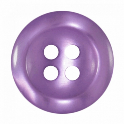 Hemline Round Translucent Buttons Purple