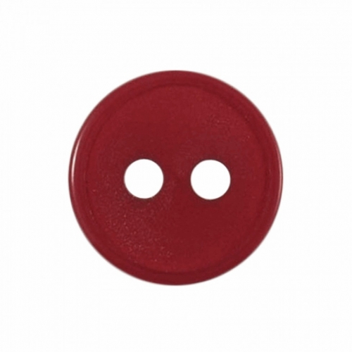 Hemline Round Plastic Buttons Red