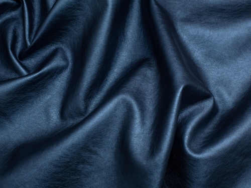 Minerva Core Range Soft Faux Leather Fabric Metallic Cobalt