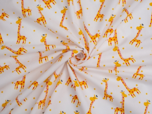 Printed Polycotton Fabric Yellow