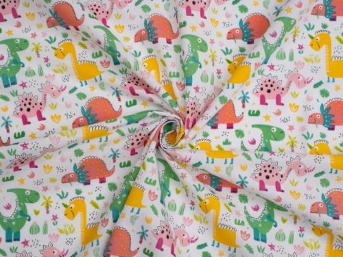 Printed Polycotton Fabric Multicoloured