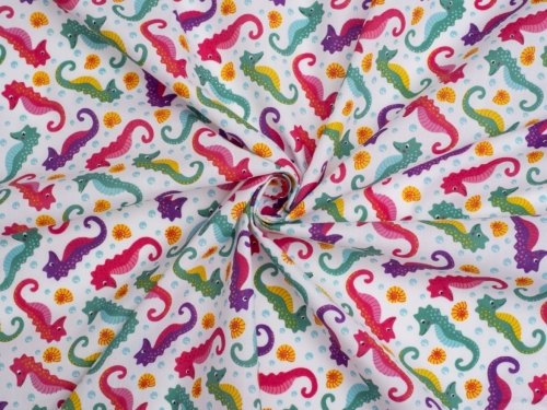Printed Polycotton Fabric Multicoloured