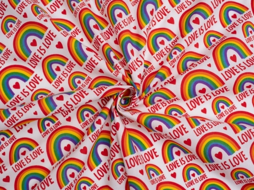 Printed Polycotton Fabric Multicoloured
