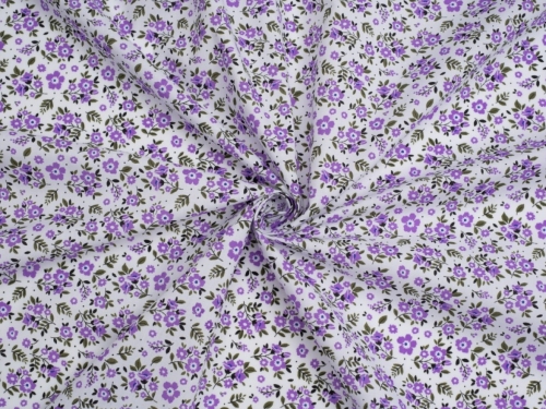 Printed Polycotton Fabric Lilac