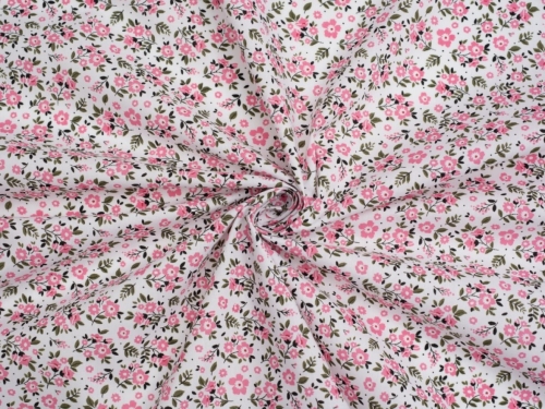 Printed Polycotton Fabric Pink