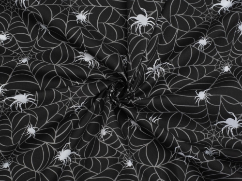 Printed Polycotton Fabric Black