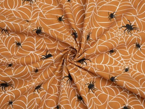 Printed Polycotton Fabric Orange