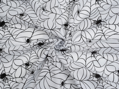 Printed Polycotton Fabric White