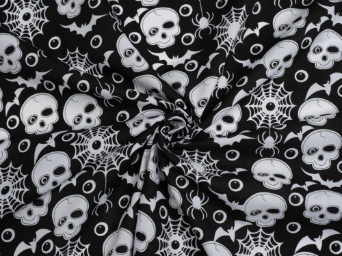Printed Polycotton Fabric Black
