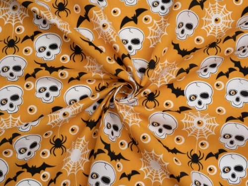 Printed Polycotton Fabric Orange