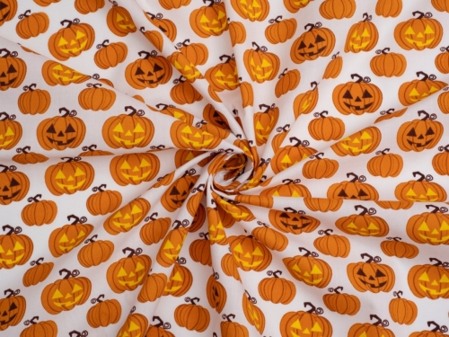 Printed Polycotton Fabric Orange