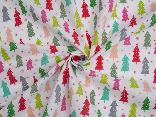 Printed Polycotton Fabric Multicoloured