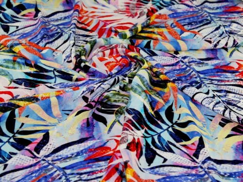 Minerva Exclusive Sunprint Palms Viscose Challis POD Fabric