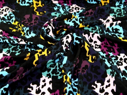 Minerva Exclusive Graphic Leopard Viscose Challis POD Fabric