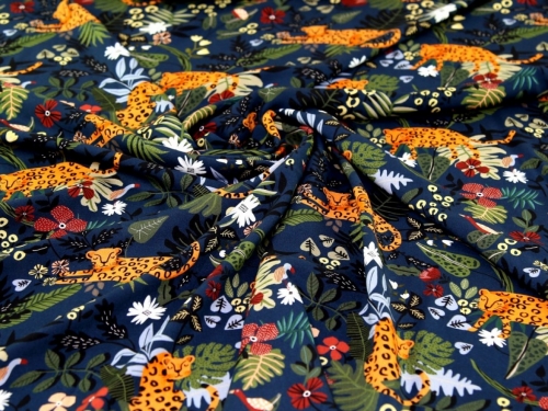 Minerva Exclusive Jungle Dreamer Viscose Challis POD Fabric Lullaby
