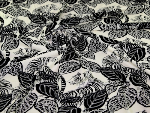 Minerva Exclusive Tiger Kingdom Viscose Challis POD Fabric Bengal
