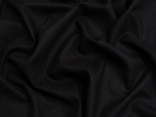 Minerva Core Range Soft Viscose Linen Blend Fabric Jet Black