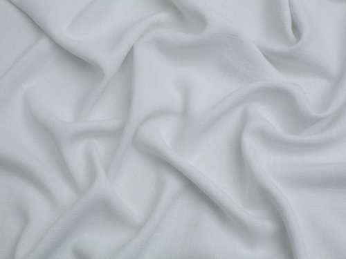 Minerva Core Range Textured Viscose Linen Noil Fabric White