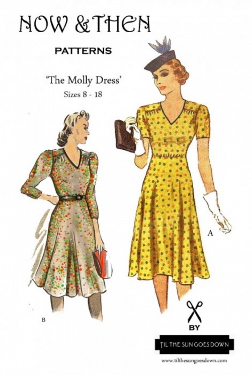 Now and Then Patterns Paper Sewing Pattern The Molly Dress