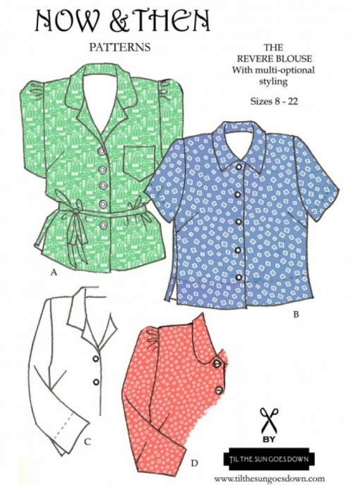 Now and Then Patterns Paper Sewing Pattern The Revere Blouse