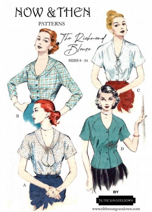 Now and Then Patterns Paper Sewing Pattern The Richmond Blouse