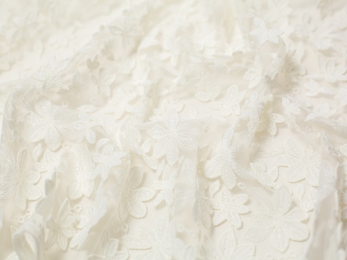 Minerva Core Range Emma Embroidered Lace Fabric Ivory