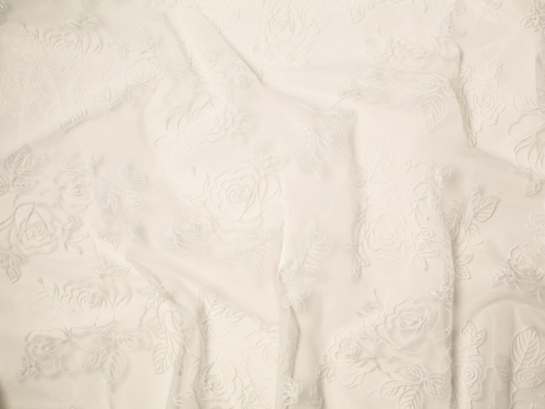 Minerva Core Range Lottie Embroidered Lace Fabric Ivory