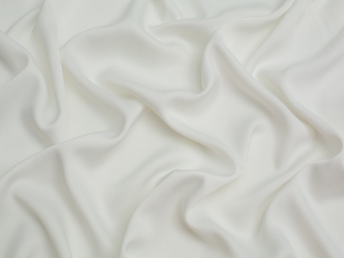Minerva Core Range Recycled Polyester Stretch Woven Sateen Fabric Ivory