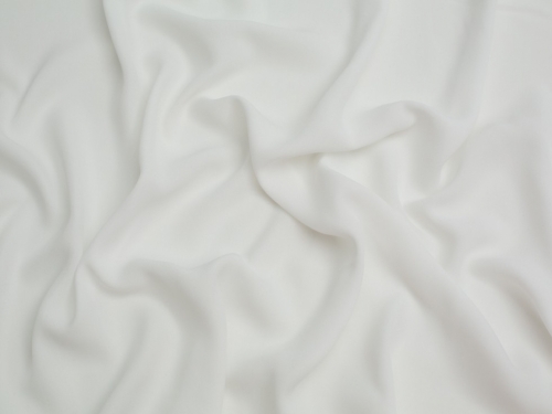 Recycled Polyester Georgette Fabric Ivory