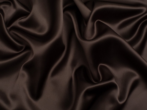 Minerva Core Range Acetate Satin Fabric Chocolate