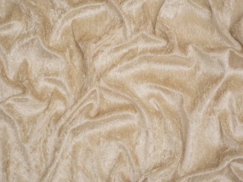 Minerva Core Range Crush Velvet Stretch Knit Fabric Beige